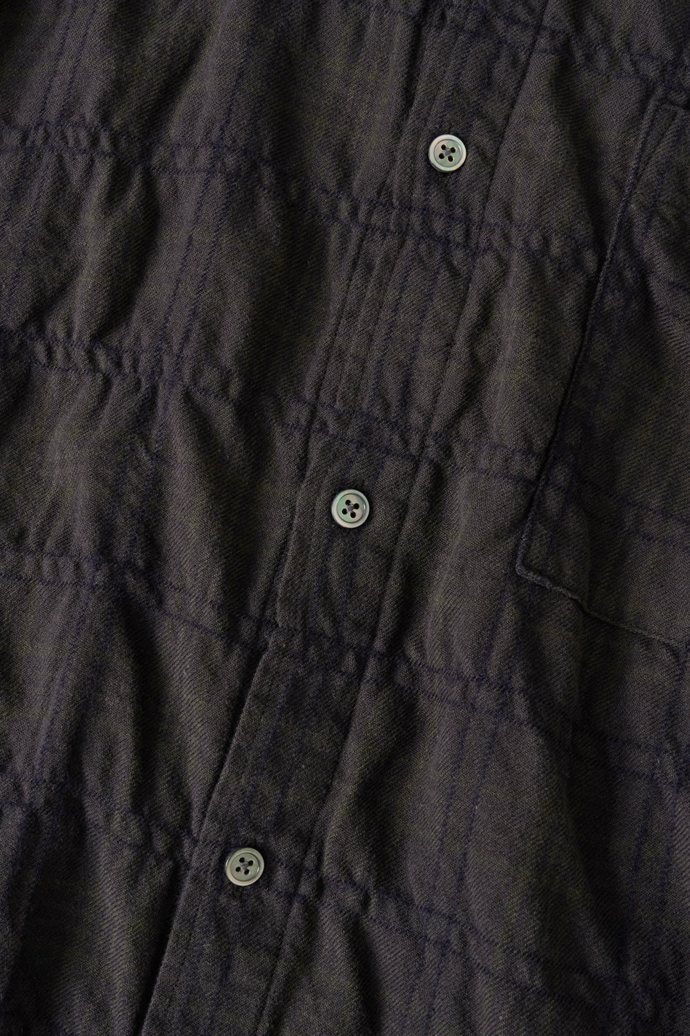 Hatchingroom - Museum Shirt Shirring Check Dark (Brown) product image 5 | TRAB K-Fashion Australia