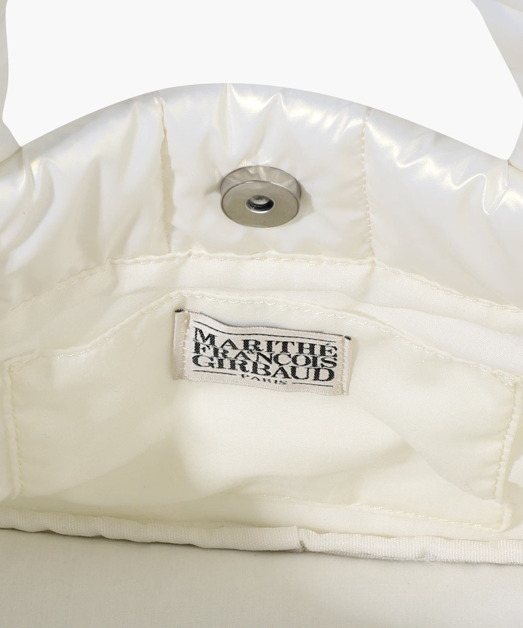 Marithe & Francois Girbaud - Classic Logo Matt Metallic Padding Bag (Ivory) product image 5 | TRAB K-Fashion Australia