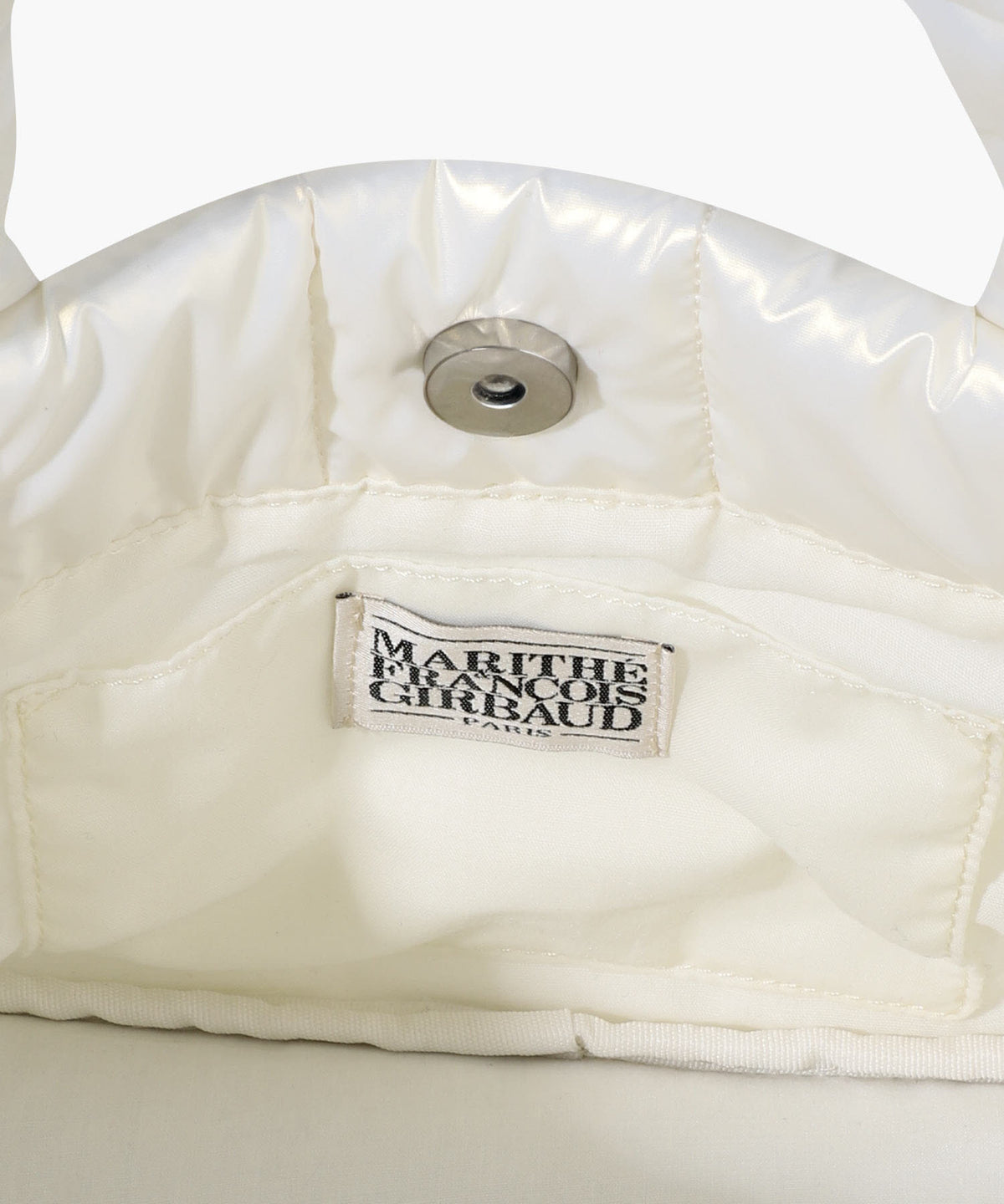 Marithe & Francois Girbaud - Classic Logo Matt Metallic Padding Bag (Ivory) product image 5 | TRAB K-Fashion Australia