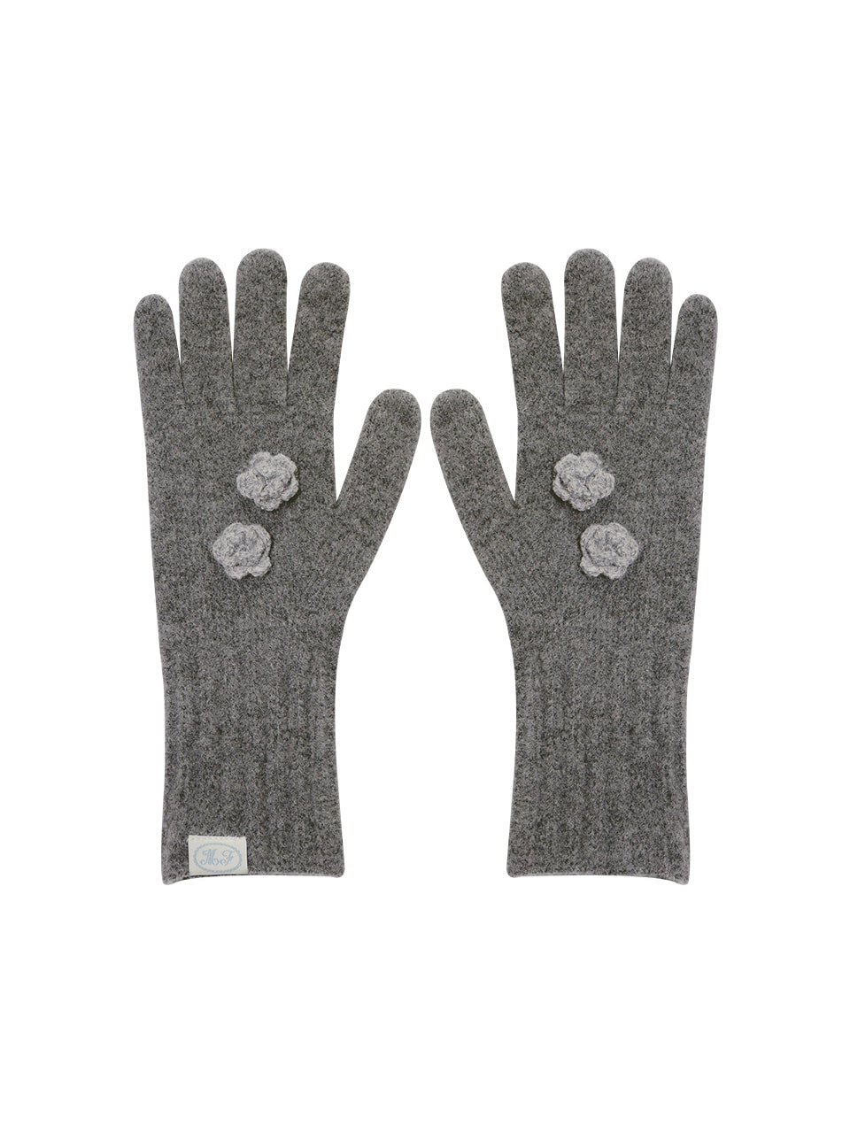 Margarin Fingers - Corsage Knit Gloves (Charcoal) product image 2 | TRAB K-Fashion Australia