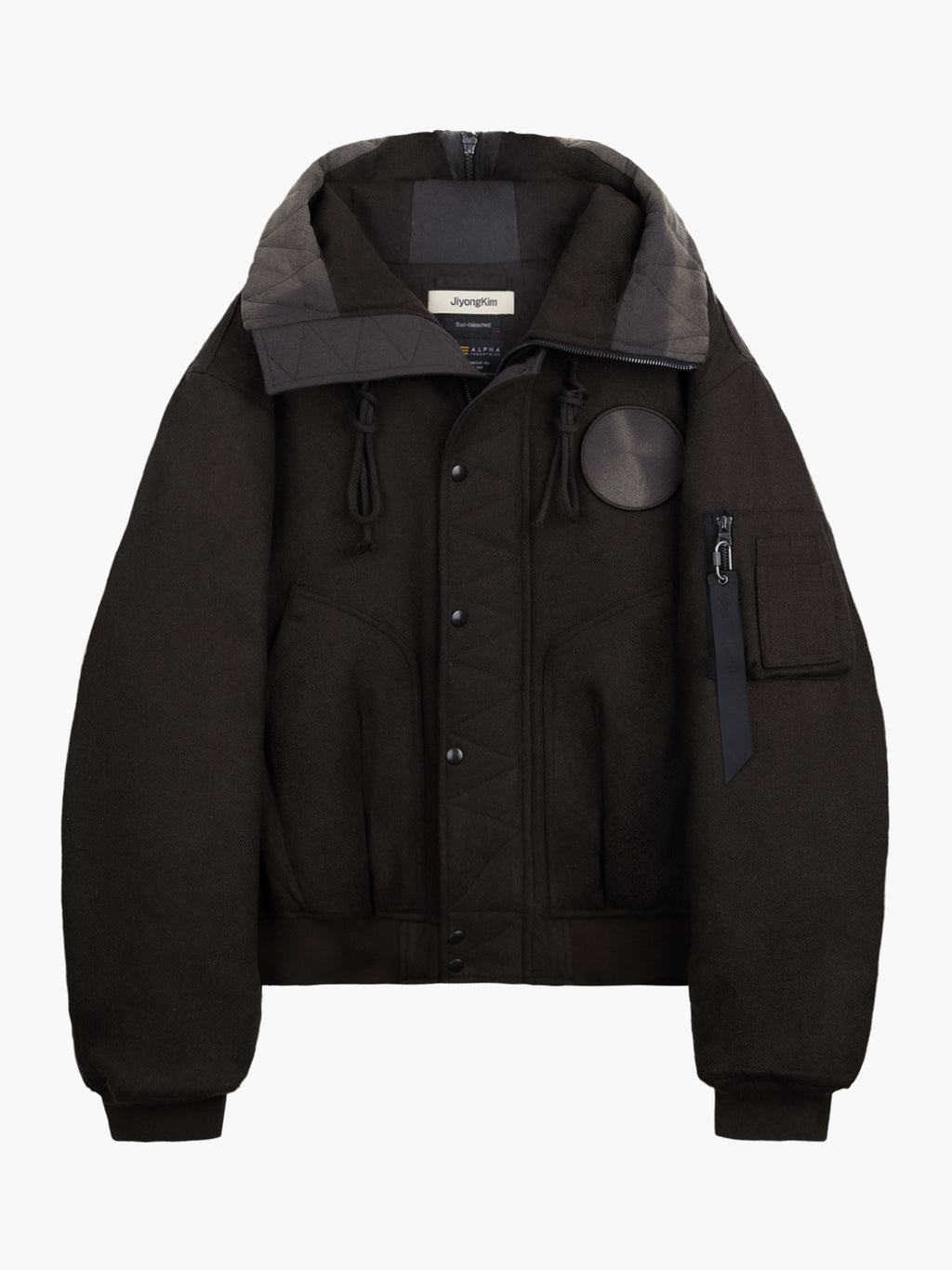 Jiyong Kim - Sun-Bleached Split-Hood Flight Jacket (Brown) product image 8 | TRAB K-Fashion Australia