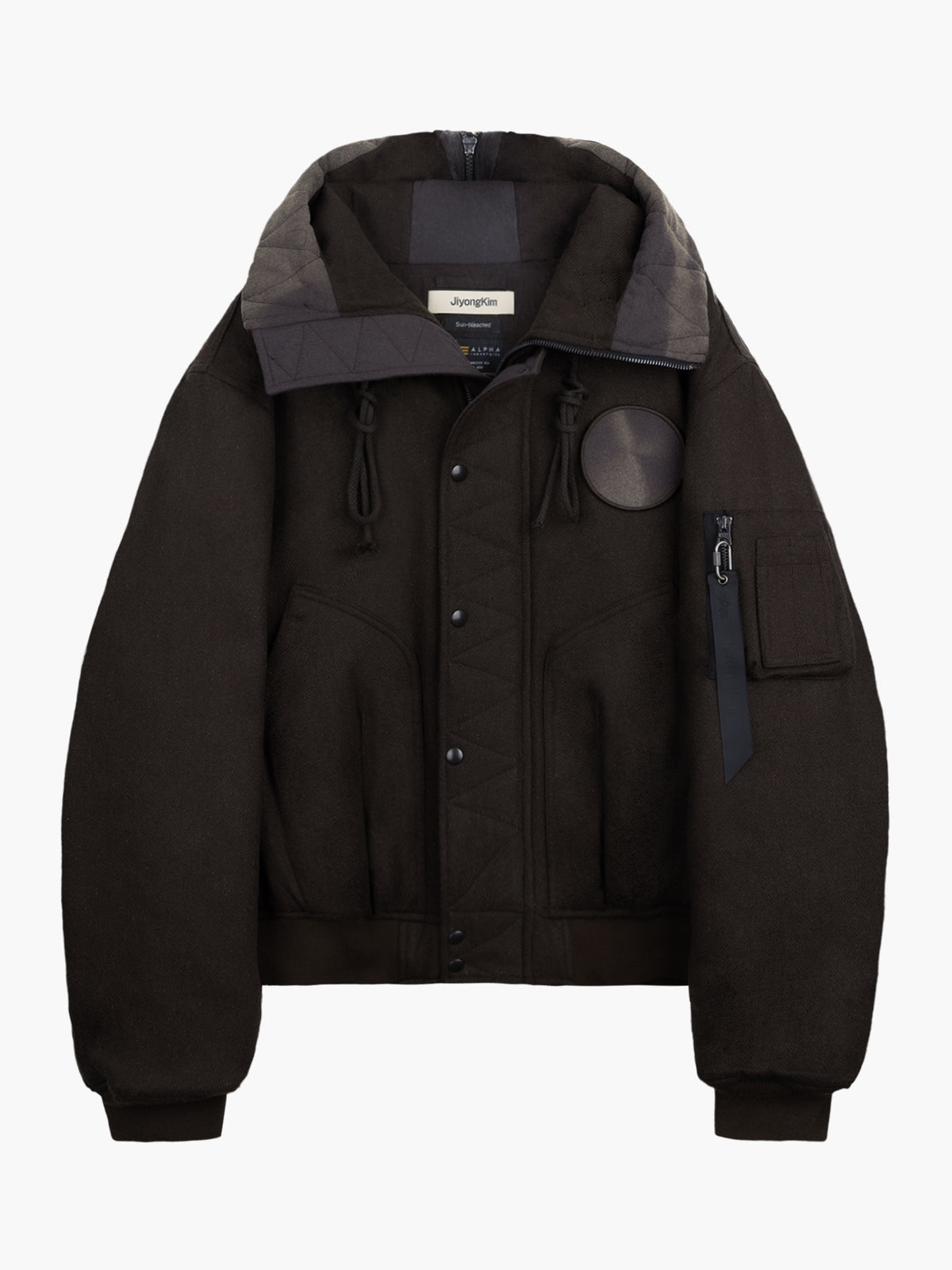 Jiyong Kim - Sun-Bleached Split-Hood Flight Jacket (Brown) product image 8 | TRAB K-Fashion Australia