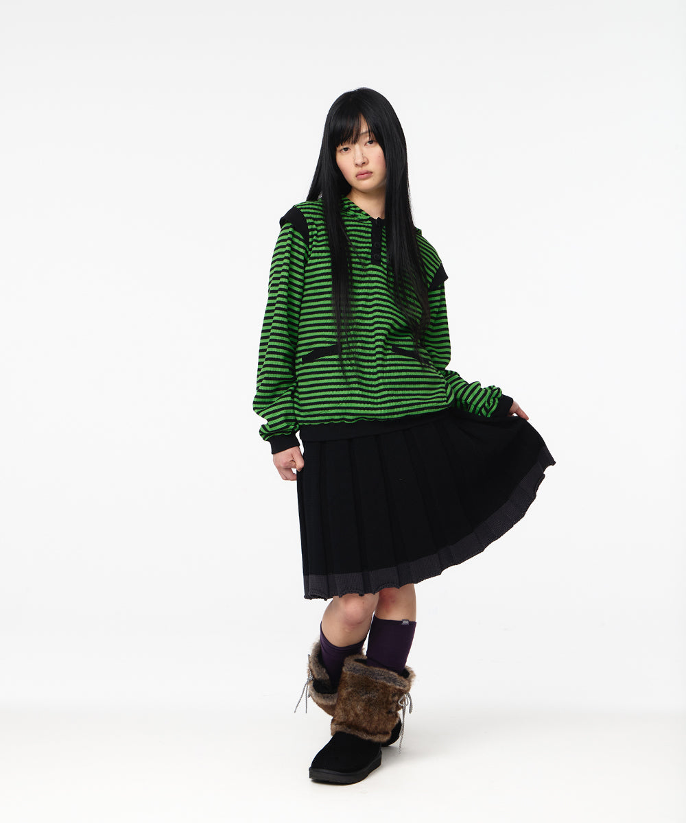 Coyseio - Knit Pleats Skirt (Black) product image 2 | TRAB K-Fashion Australia