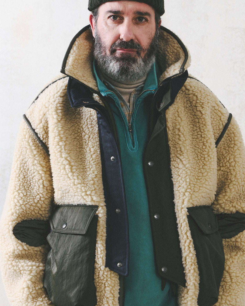 Eastlogue - Alpine Layered Fleece Jumper (Beige) product image 3 | TRAB K-Fashion Australia