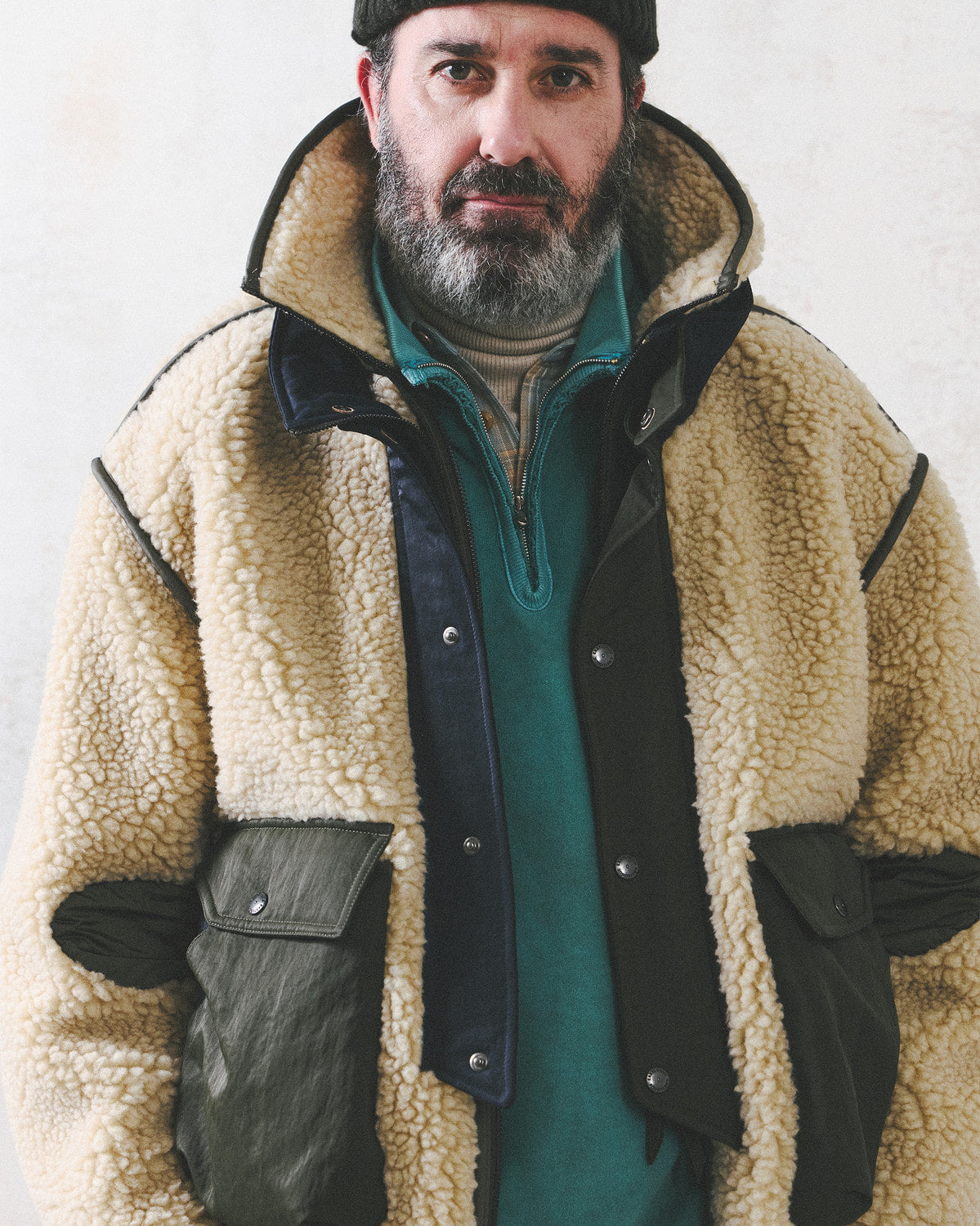 Eastlogue - Alpine Layered Fleece Jumper (Beige) product image 3 | TRAB K-Fashion Australia