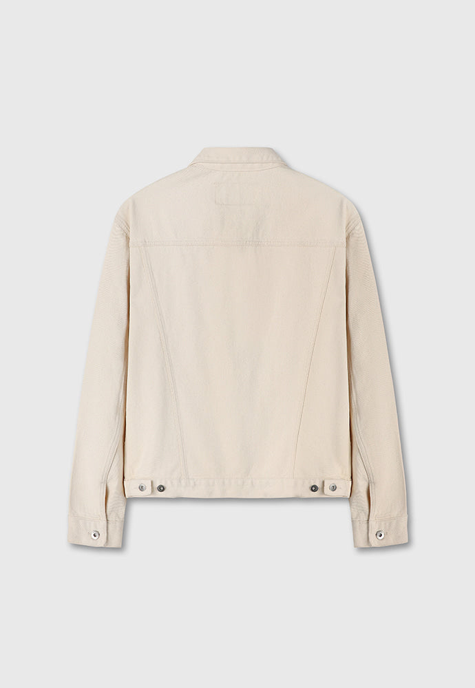 Tonywack - Cropped Single Pocket Denim Jacket (Ecru) product image 6 | TRAB K-Fashion Australia