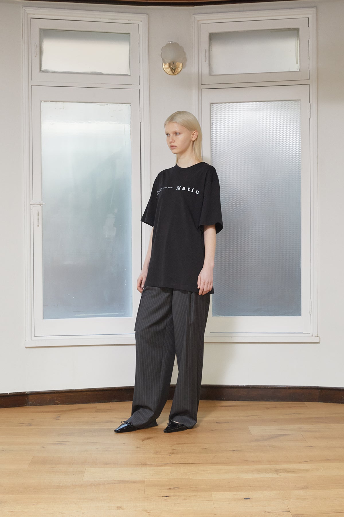 Matin Kim - Half Text Logo Top (Black) product image 7 | TRAB K-Fashion Australia