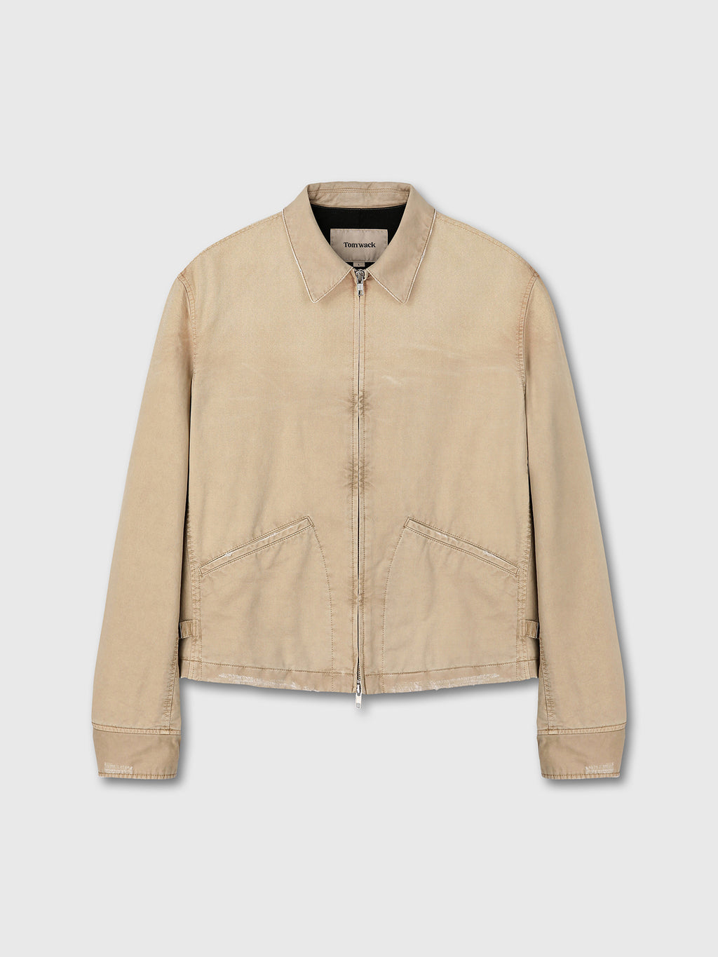 Tonywack - Garment-Dyed Cotton Distressed Mechanic Jacket (Faded Beige) product image 6 | TRAB K-Fashion Australia