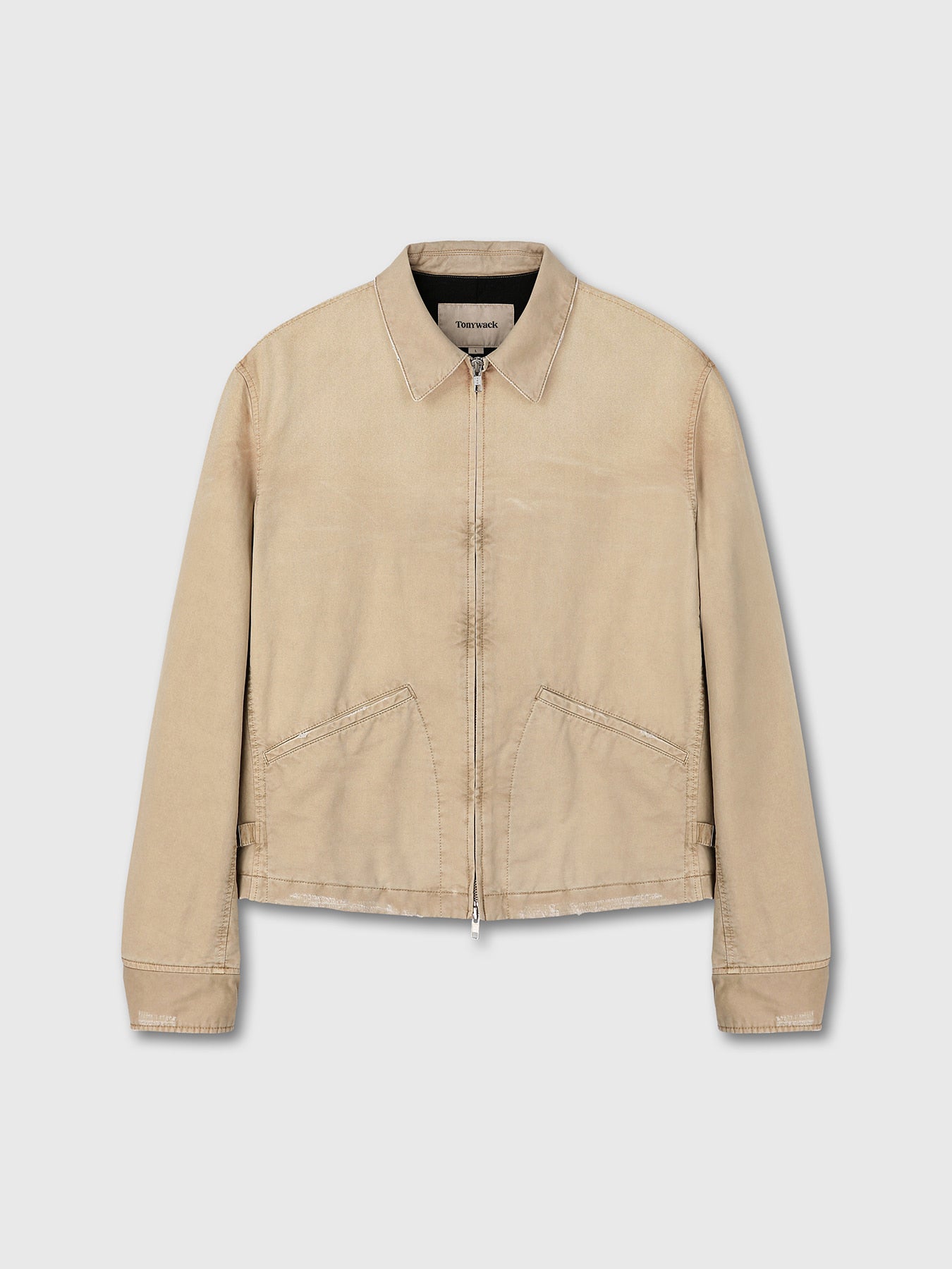 Tonywack - Garment-Dyed Cotton Distressed Mechanic Jacket (Faded Beige) product image 6 | TRAB K-Fashion Australia