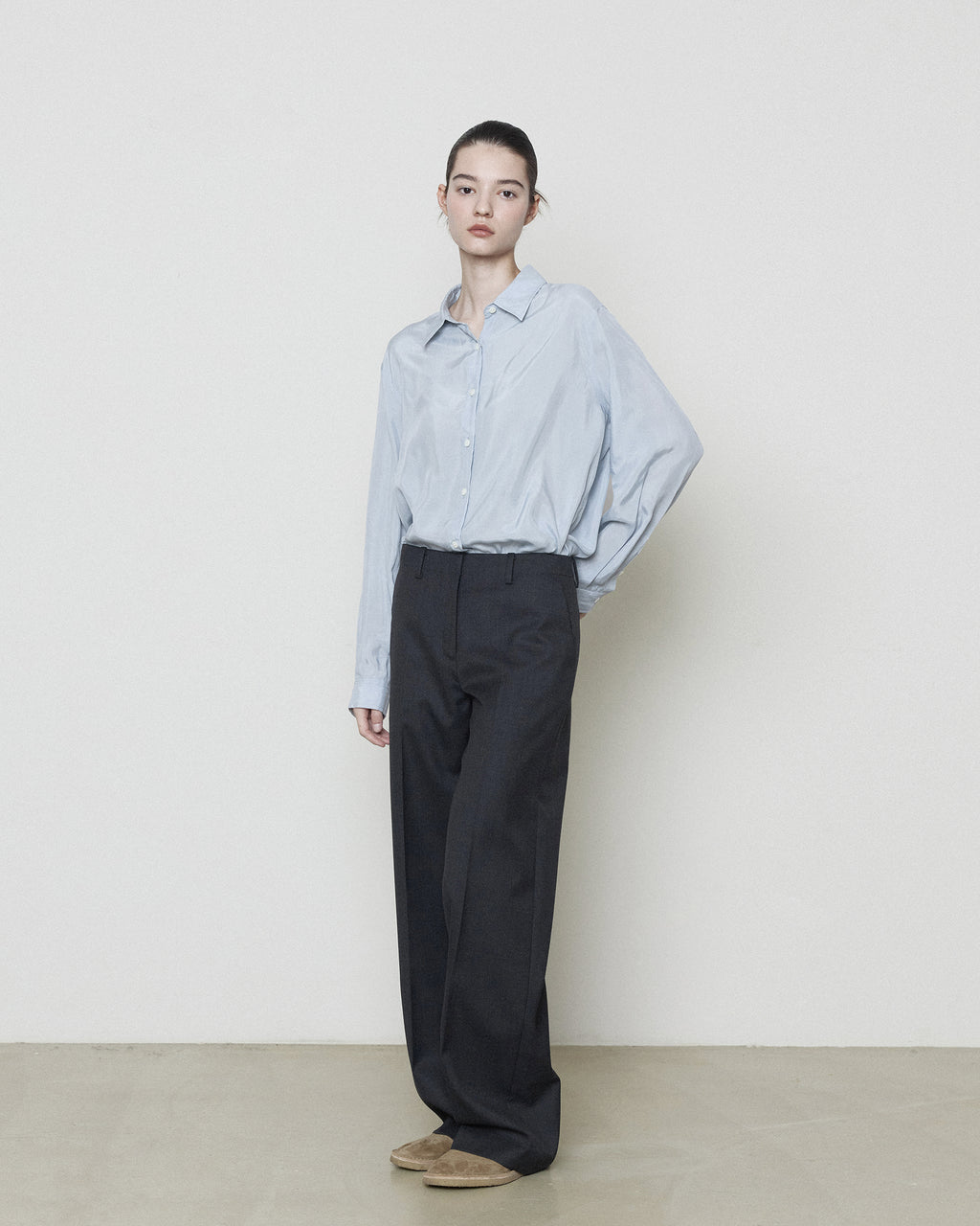 Brownyard - Cupro Shirt (Light Blue) product image 1 | TRAB K-Fashion Australia