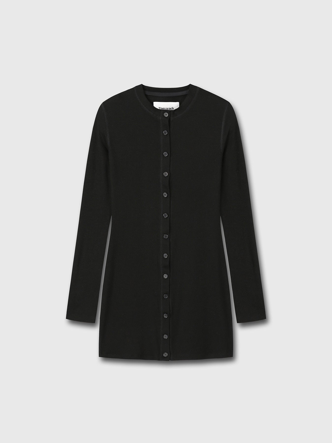 Tonywack - Ribbed Button Dress (Black) product image 6 | TRAB K-Fashion Australia