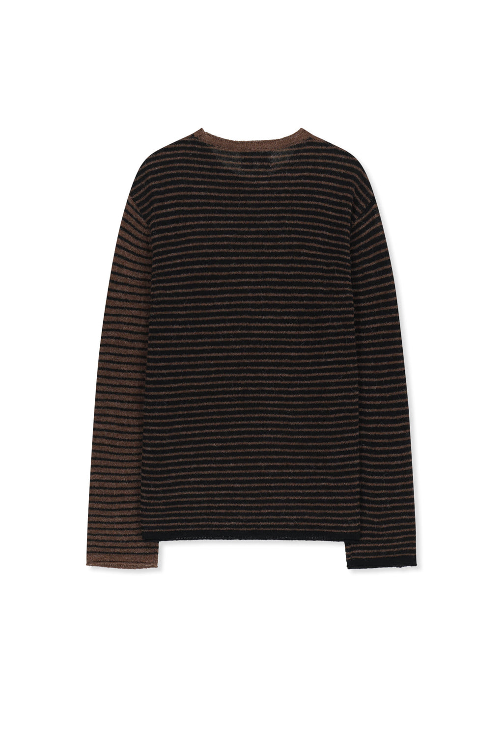 Matin Kim - Multi Stripe Alpaca Blended Knit Pullover (Brown) product image 2 | TRAB K-Fashion Australia