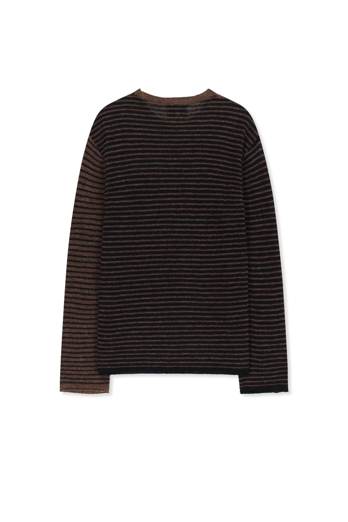 Matin Kim - Multi Stripe Alpaca Blended Knit Pullover (Brown) product image 2 | TRAB K-Fashion Australia
