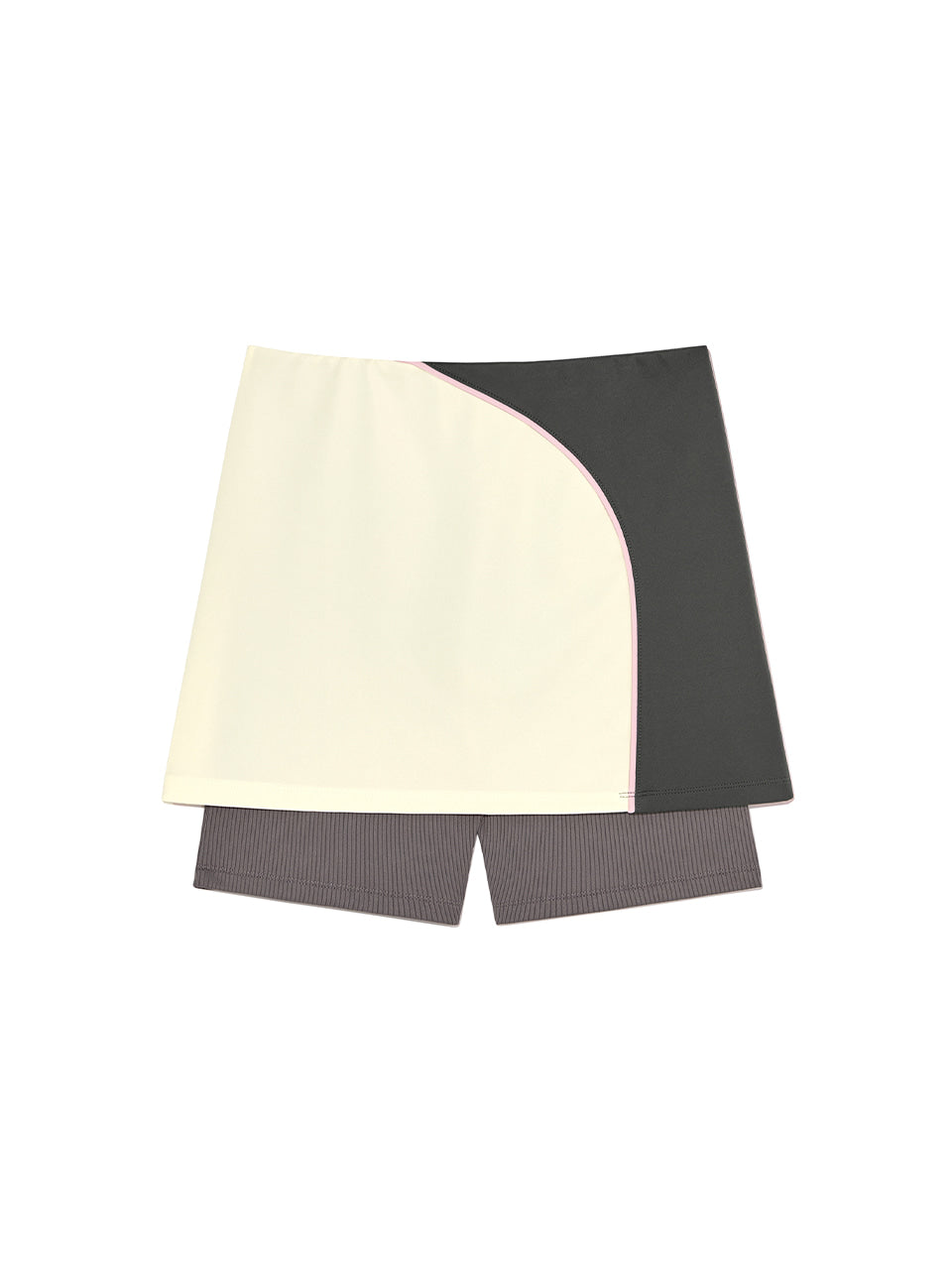 Kijun - Slit Cycle Shorts (Ivory Charcoal) product image 8 | TRAB K-Fashion Australia