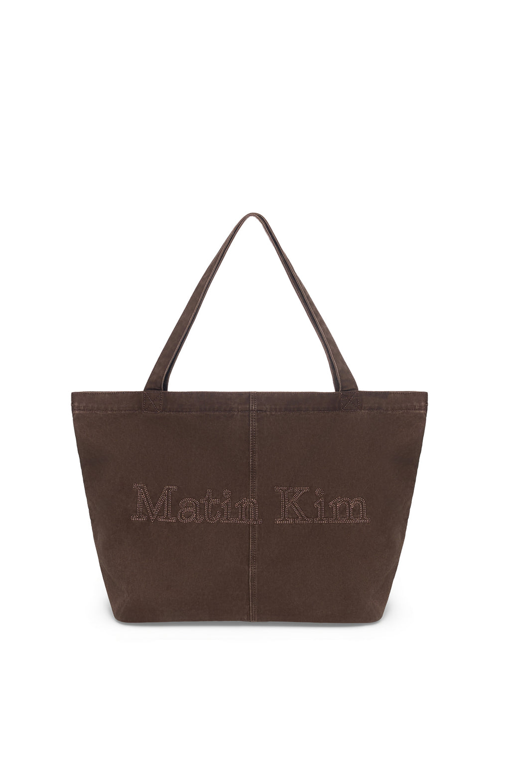 Matin Kim - Vintage Washed Cotton Shoulder Bag (Brown) product image 2 | TRAB K-Fashion Australia