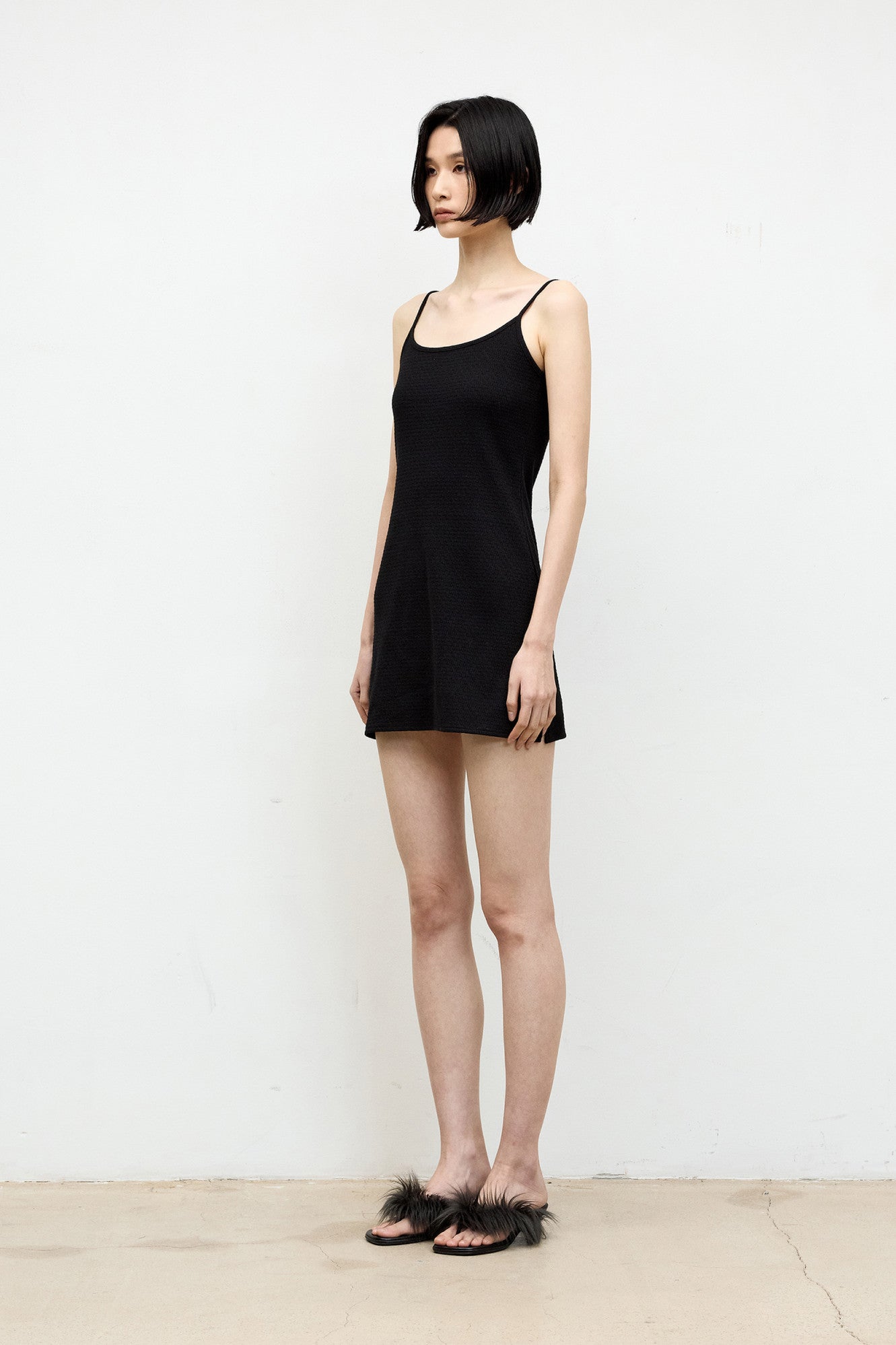 Coor - Textured Mini Dress (Black) product image 3 | TRAB K-Fashion Australia