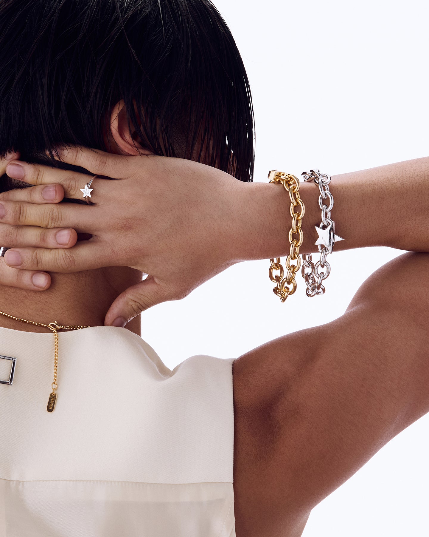 Numbering - Star Clasp Oval Chain Bracelet #5928 product image 2 | TRAB K-Fashion Australia