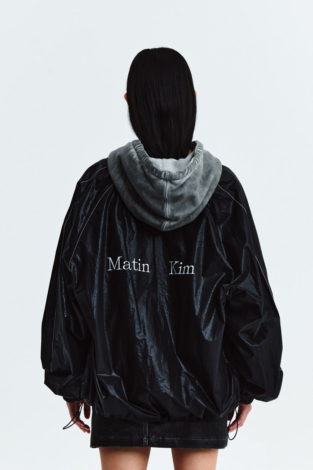 Matin Kim - Matin Kim Logo Coating Jumper (Black) product image 11 | TRAB K-Fashion Australia
