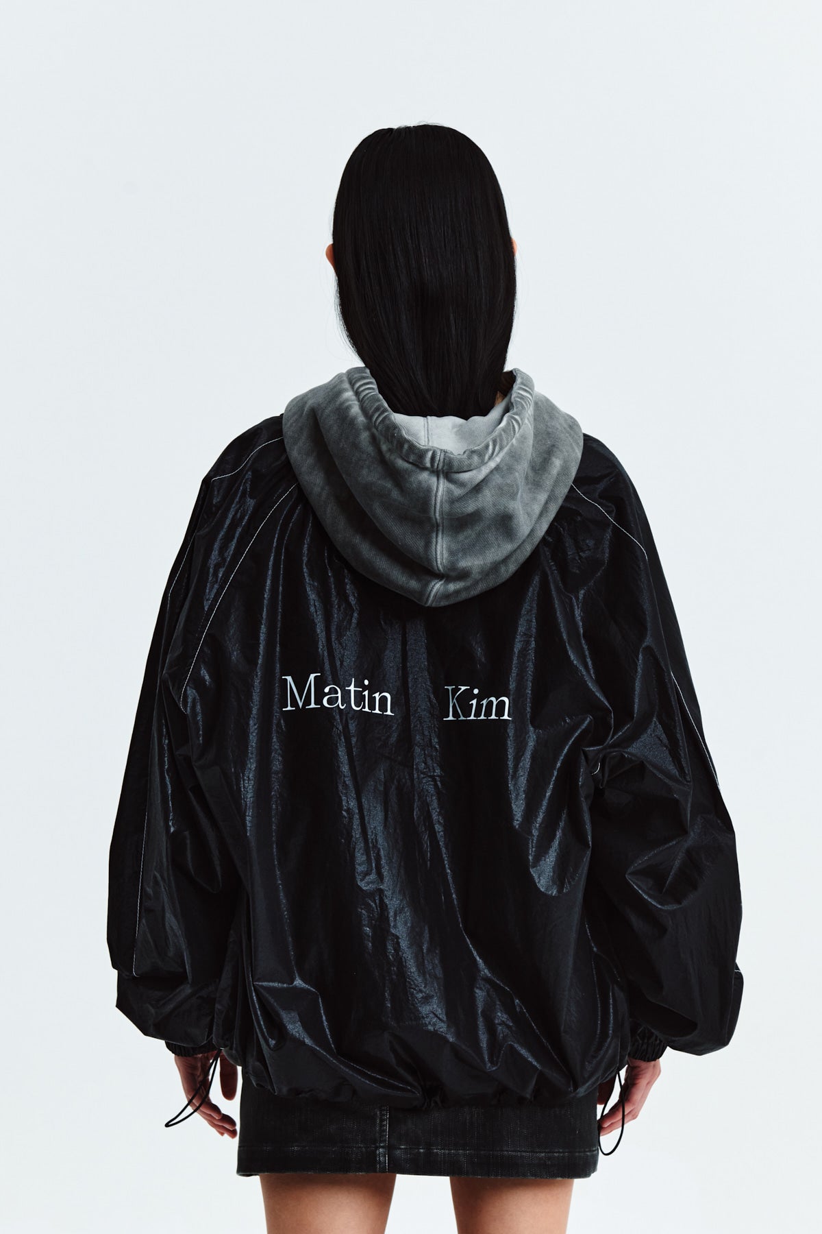 Matin Kim - Matin Kim Logo Coating Jumper (Black) product image 11 | TRAB K-Fashion Australia