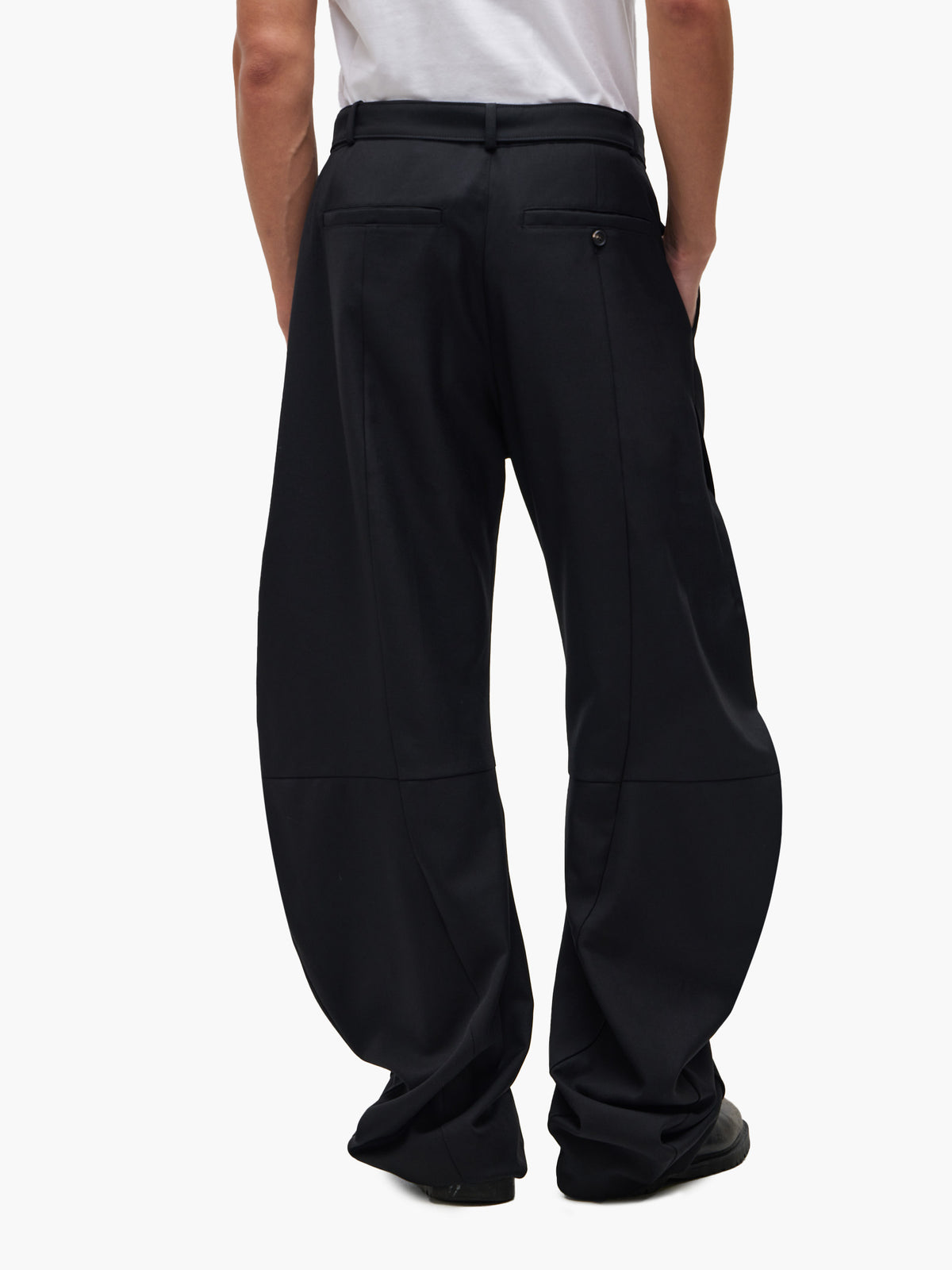 Jiyong Kim - Curved Trousers (Black) product image 5 | TRAB K-Fashion Australia