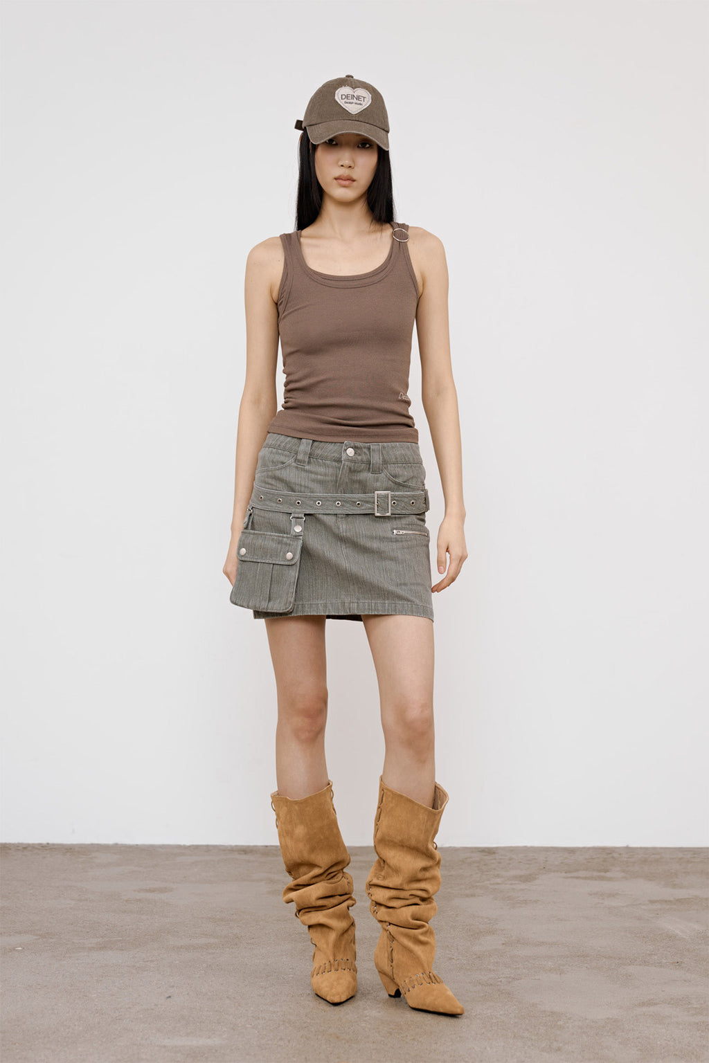Deinet - Layered Ring Sleeveless (Brown) product image 4 | TRAB K-Fashion Australia