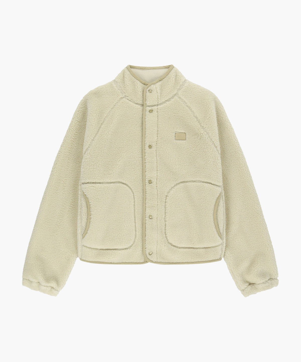 Marithe & Francois Girbaud - High Neck Fleece Jacket (Ivory) product image 5 | TRAB K-Fashion Australia