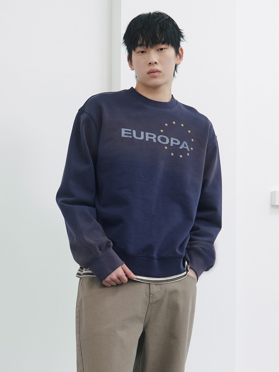 Kijun - Europa Sweatshirt (Navy) product image 1 | TRAB K-Fashion Australia
