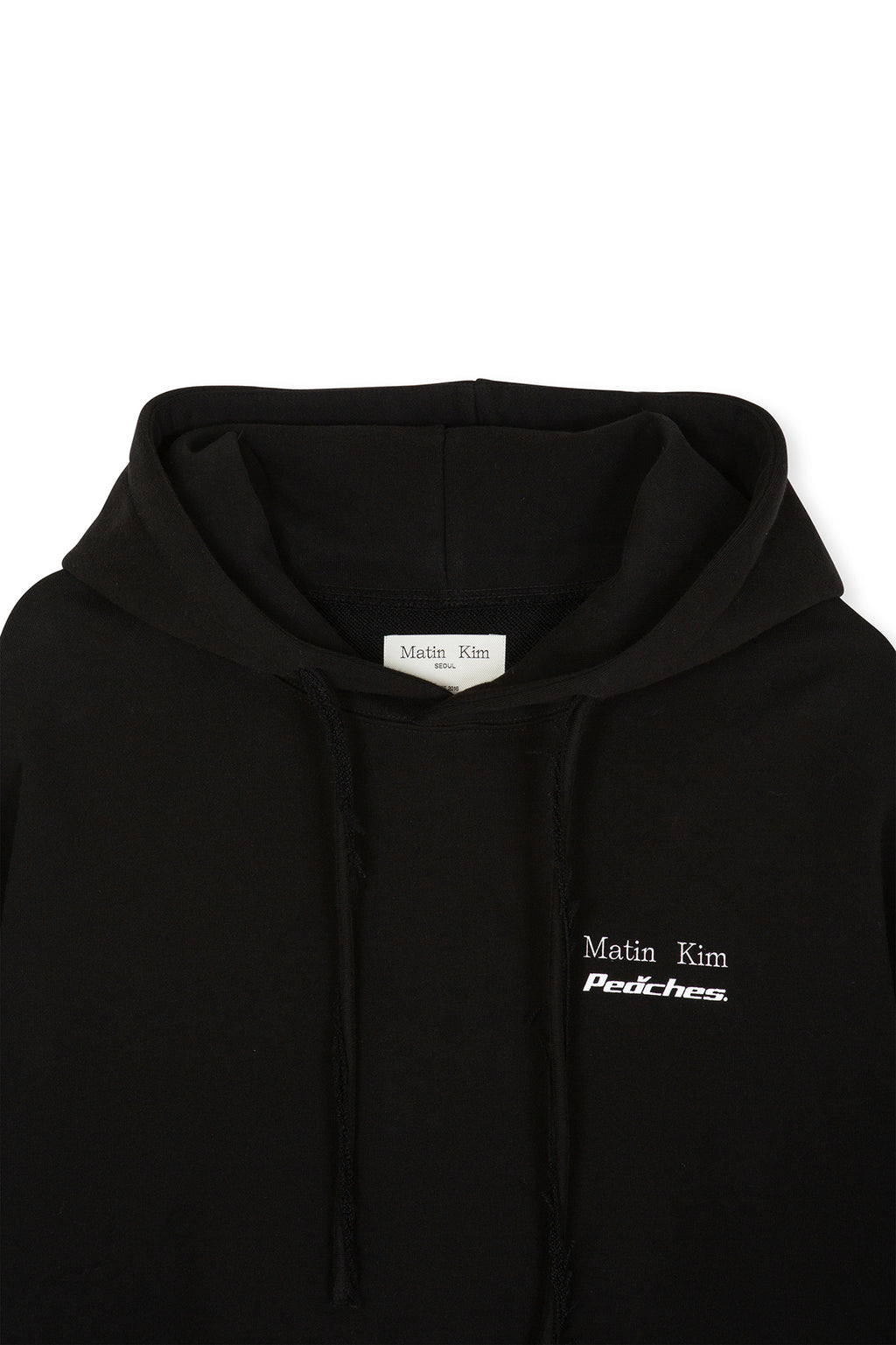 Matin Kim - Peaches Logo Graphic Hoody (Black) product image 4 | TRAB K-Fashion Australia