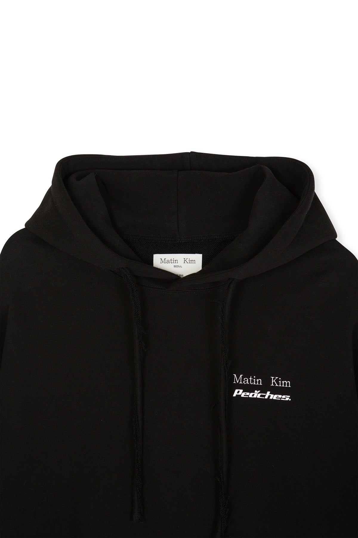 Matin Kim - Peaches Logo Graphic Hoody (Black) product image 4 | TRAB K-Fashion Australia