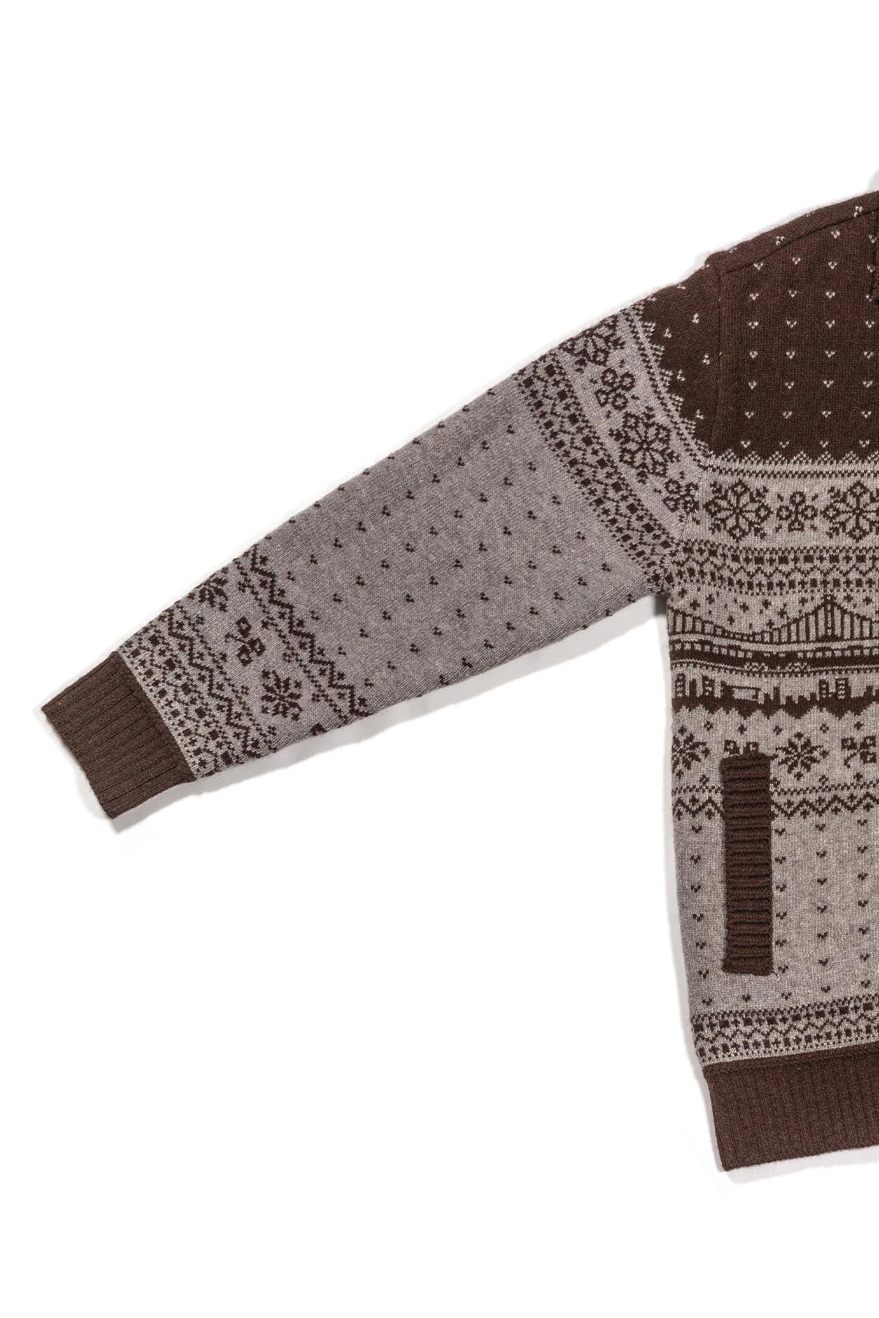 Ioedle - City Bound Wool Collar Knit Cardigan (Brown) product image 8 | TRAB K-Fashion Australia