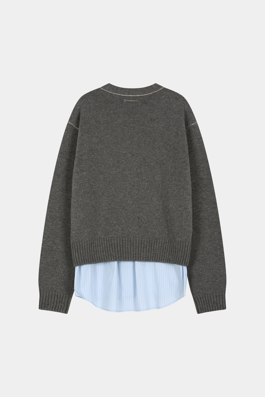 Andersson Bell - Shirt Layered Cardigan (Melange Grey) product image 10 | TRAB K-Fashion Australia