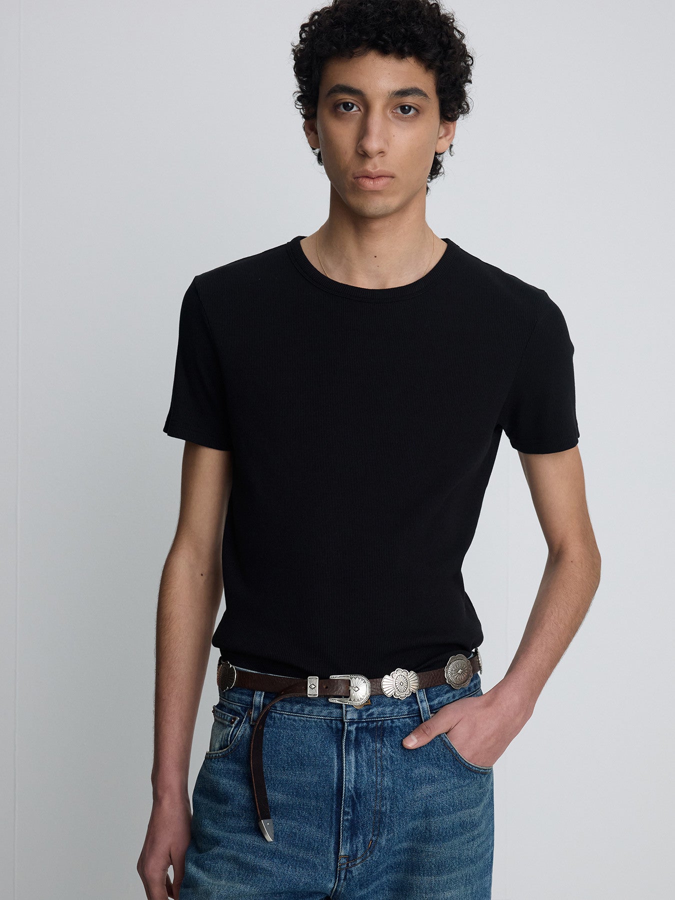 Tonywack - Soft Ribbed Fitted T-Shirt (Black) product image 2 | TRAB K-Fashion Australia