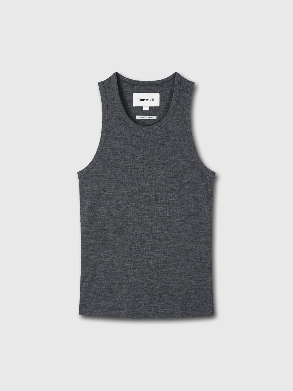 Tonywack - Super Fine Wool Ribbed Sleeveless (Japanese Fabric) (Charcoal) product image 7 | TRAB K-Fashion Australia