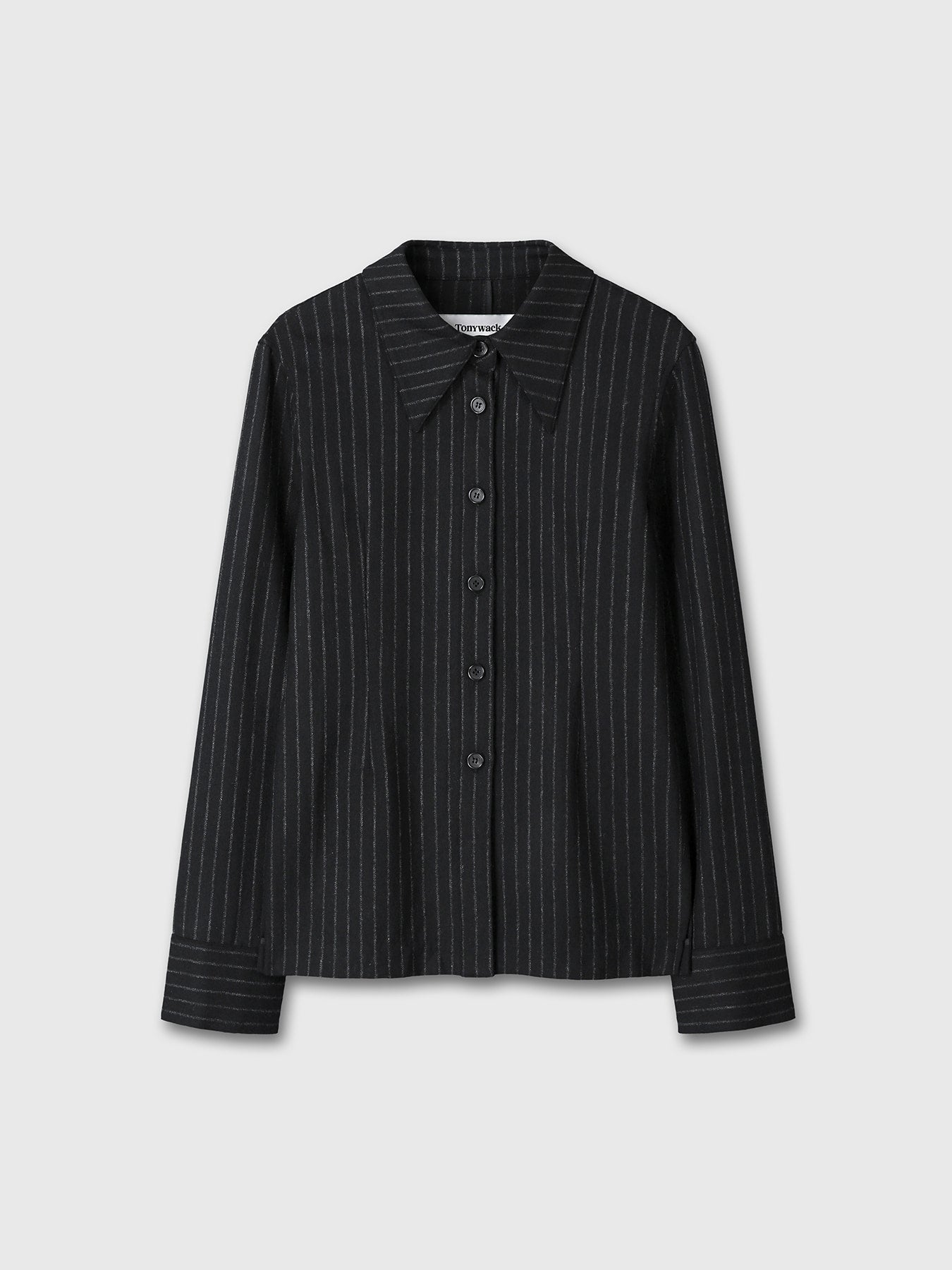 Tonywack - Striped Wool Regular-Fit Shirts (Black Stripe) product image 12 | TRAB K-Fashion Australia
