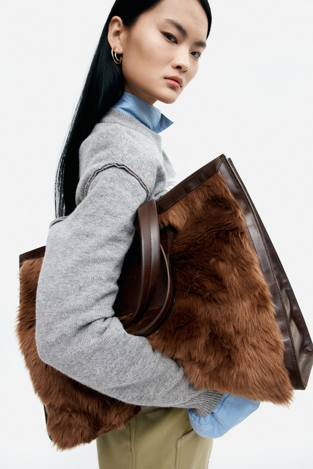 Andersson Bell - Fruit Intarsia Crewneck Sweater (Grey) product image 4 | TRAB K-Fashion Australia