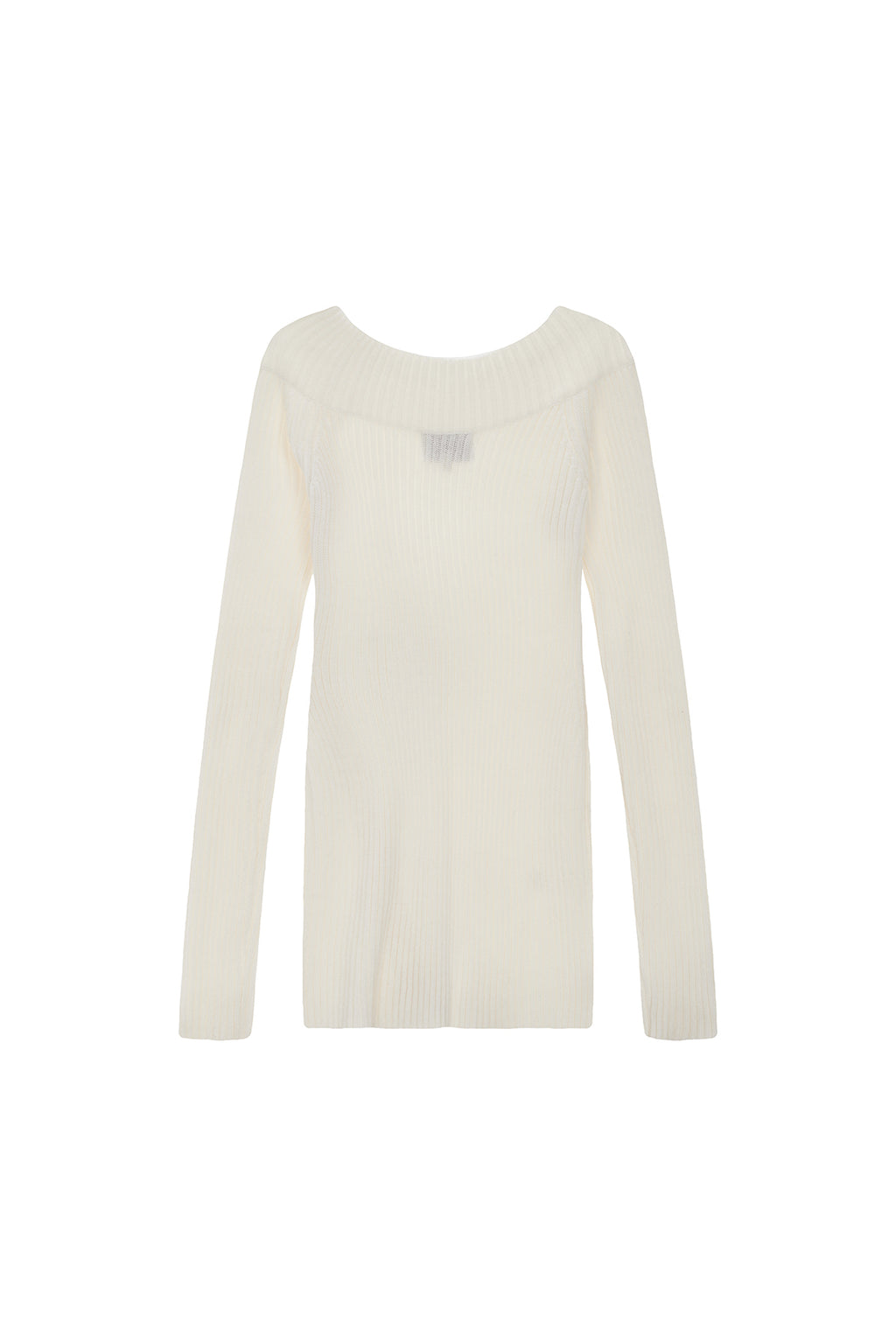Matin Kim - One Shoulder Button Point Knit Dress (Ivory) product image 2 | TRAB K-Fashion Australia