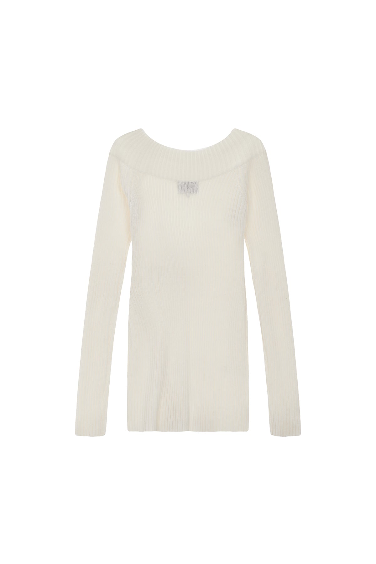 Matin Kim - One Shoulder Button Point Knit Dress (Ivory) product image 2 | TRAB K-Fashion Australia