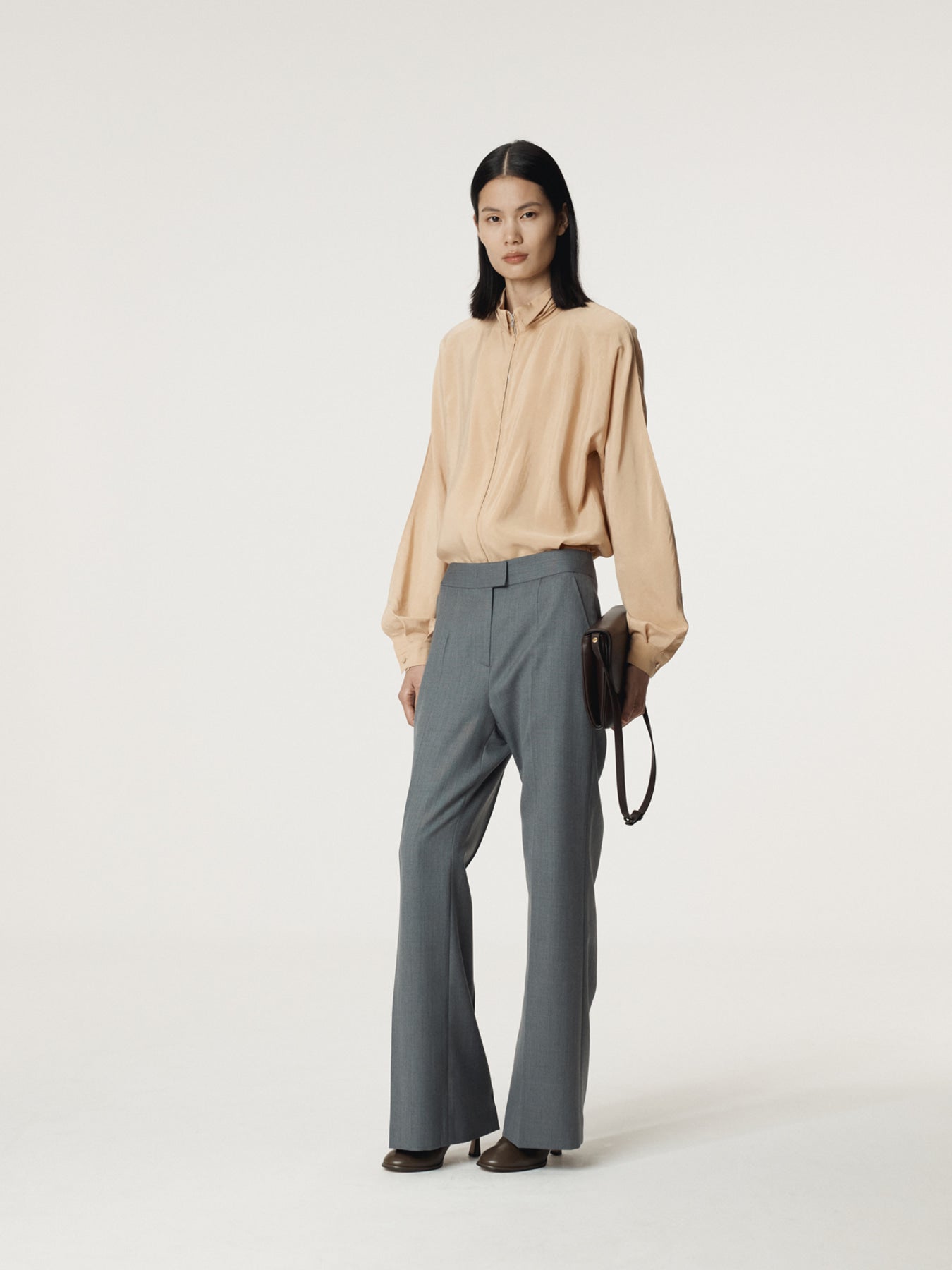 Recto - Collar Detail Fluid Zip Blouse (Yellow Beige) product image 3 | TRAB K-Fashion Australia