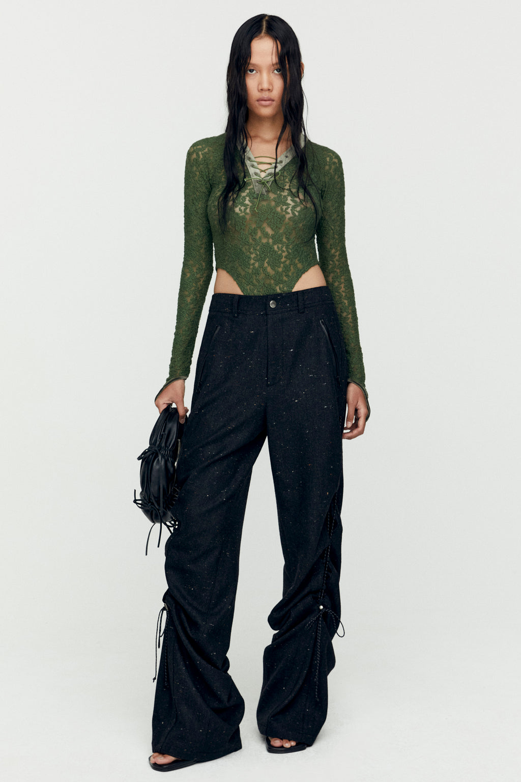 Andersson Bell - Rose Lace Bodysuit (Khaki) product image 4 | TRAB K-Fashion Australia