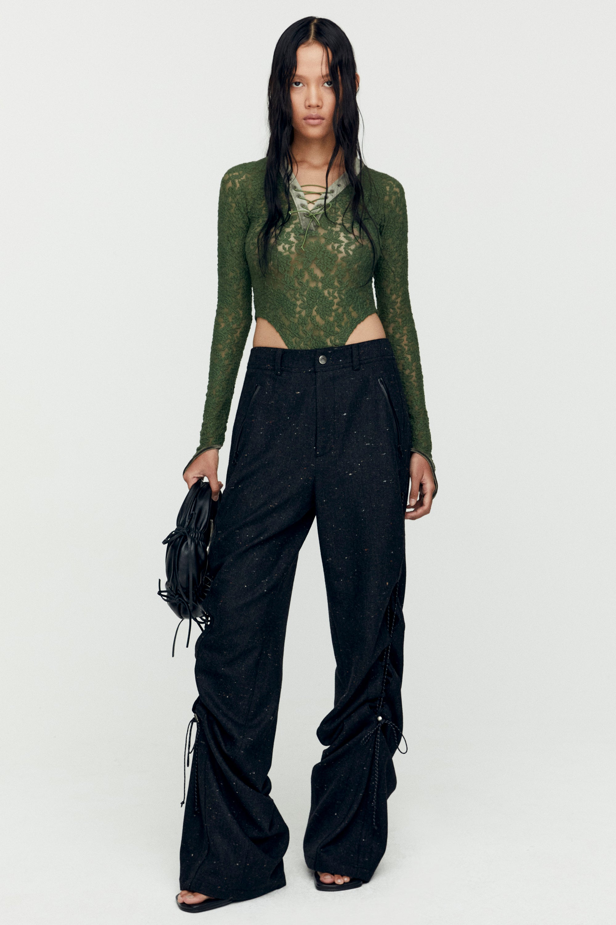 Andersson Bell - Rose Lace Bodysuit (Khaki) product image 4 | TRAB K-Fashion Australia