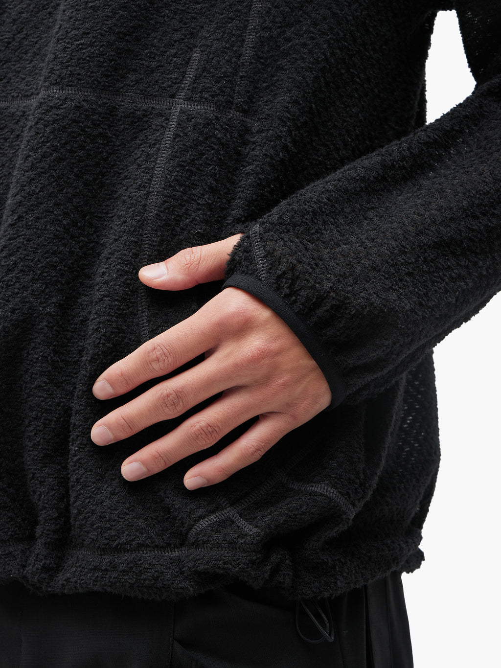 Jiyong Kim - Half Zip Hoodie (Black) product image 8 | TRAB K-Fashion Australia