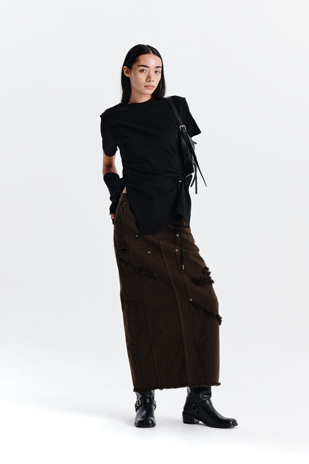 Matin Kim - String Slit Detail Top (Black) product image 10 | TRAB K-Fashion Australia