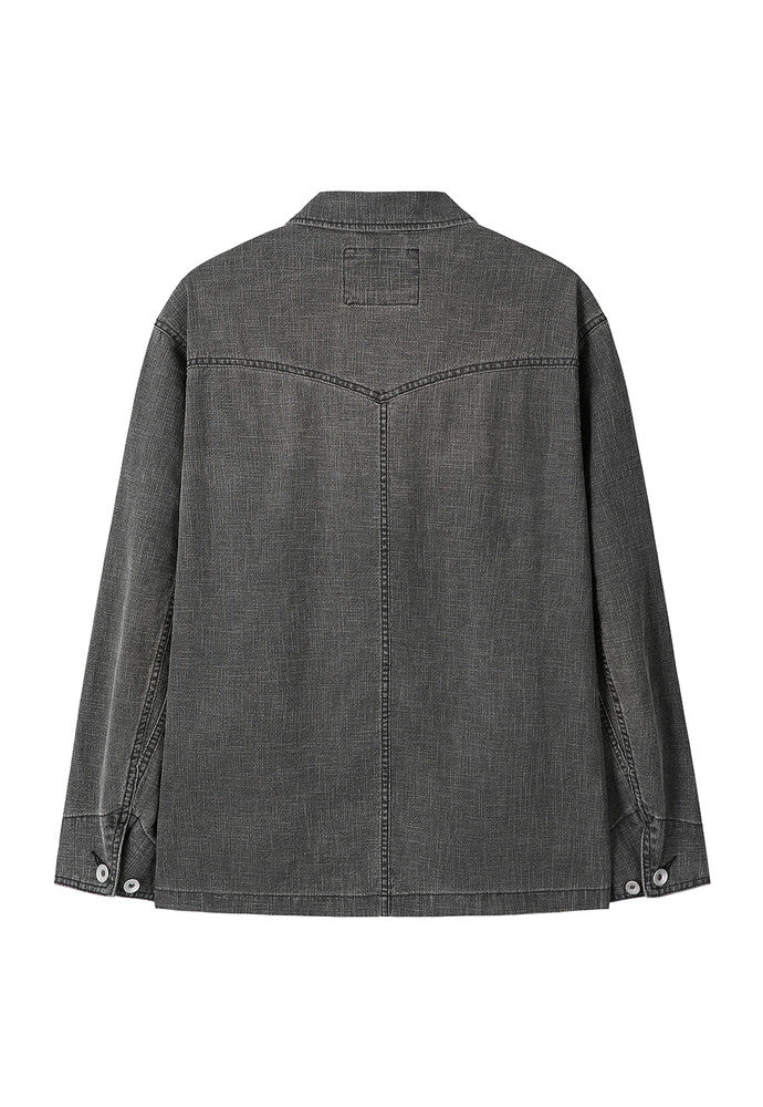 Art if acts - Linen Western Coverall Jacket (Black) product image 8 | TRAB K-Fashion Australia