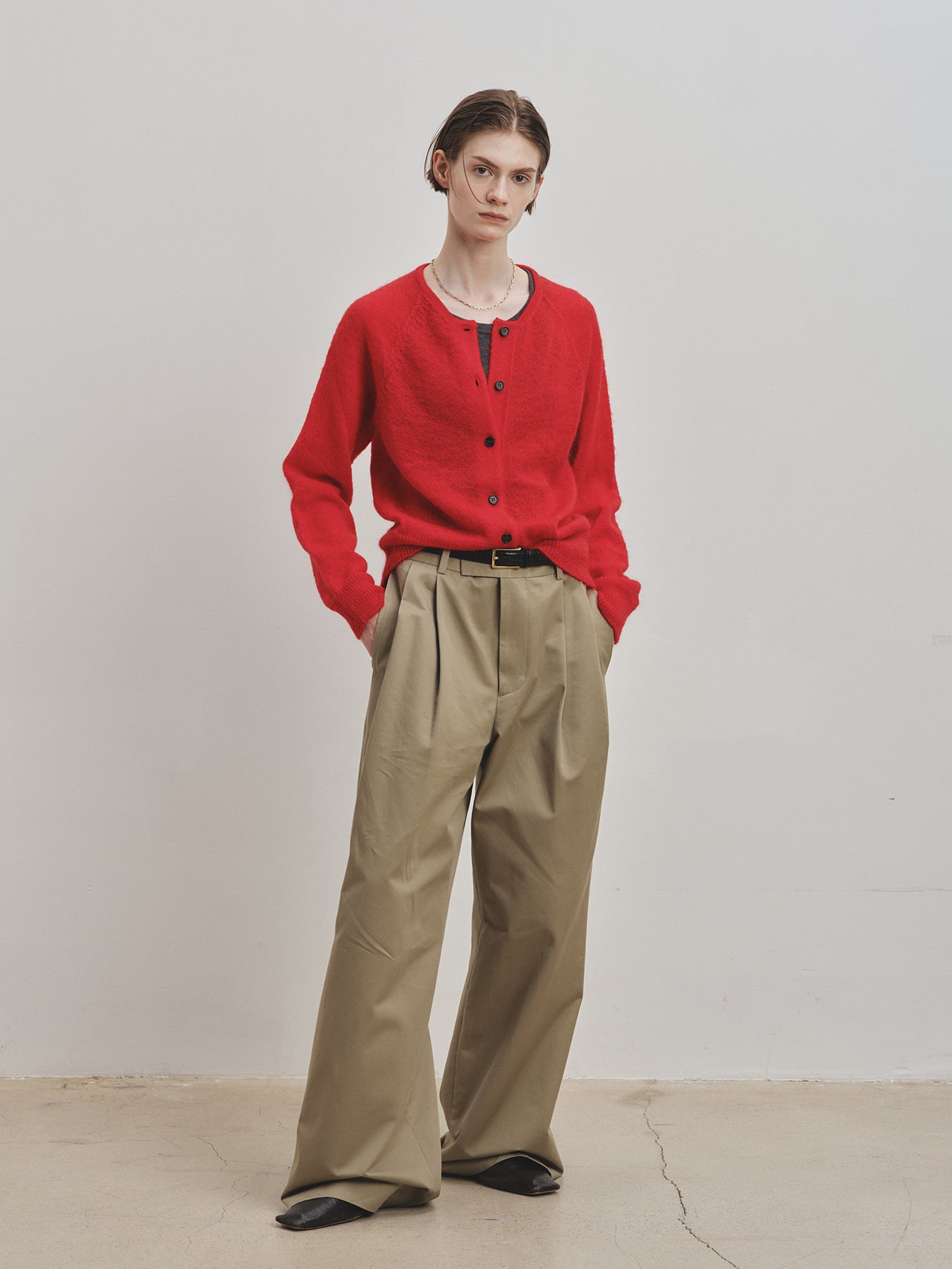 Tonywack - Mohair Raglan Cardigan (Red) product image 2 | TRAB K-Fashion Australia