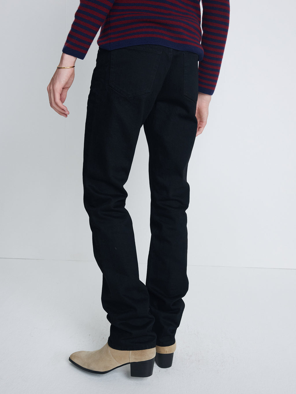 Tonywack - Slim-Straight Denim Jeans (Rinsed Black) product image 5 | TRAB K-Fashion Australia