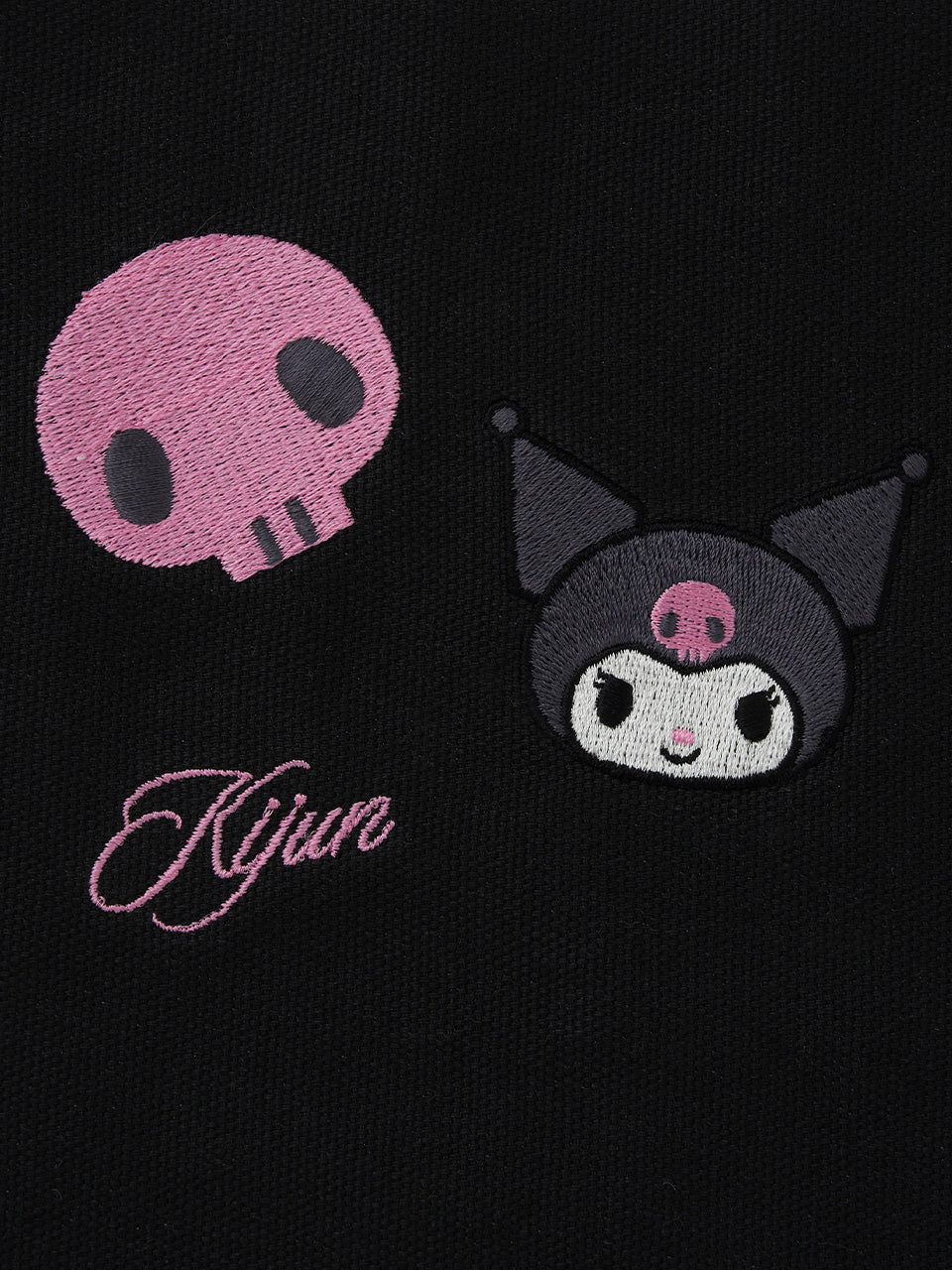Kijun - Kuromi Patch Shopper Bag (Black) product image 8 | TRAB K-Fashion Australia