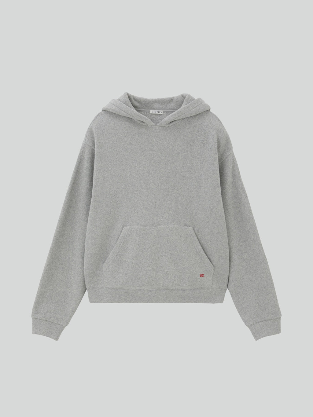 Recto - Rc Embroidered Hoodie (Melange Grey) product image 1 | TRAB K-Fashion Australia