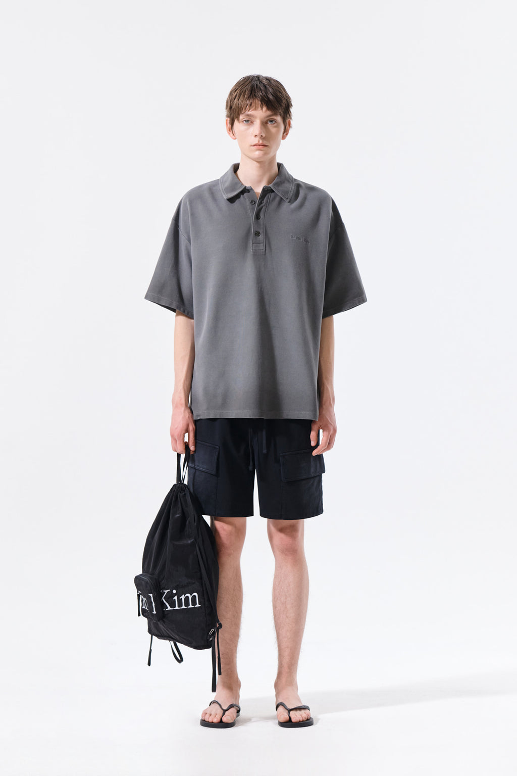 Matin Kim - Vintage Washed Terry Cargo Shorts (Black) product image 11 | TRAB K-Fashion Australia