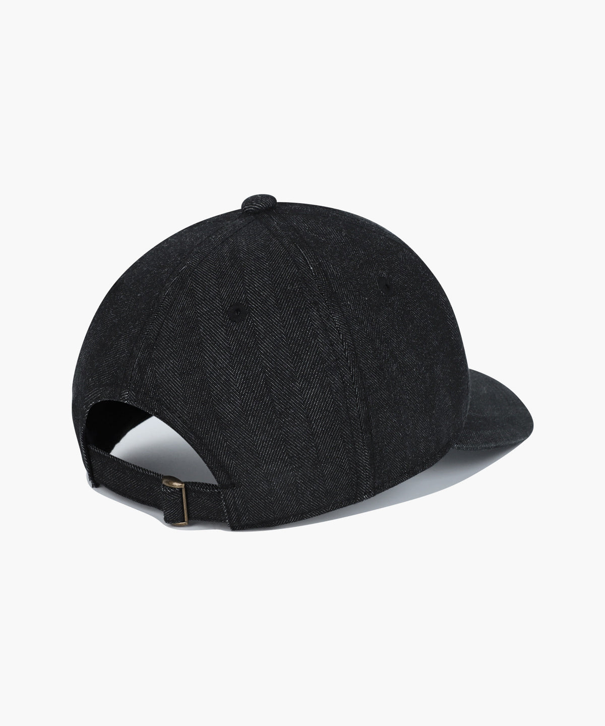 Marithe & Francois Girbaud - Embo Classic Logo 5-panel Herringbone Denim Cap (Washed Black) product image 2 | TRAB K-Fashion Australia