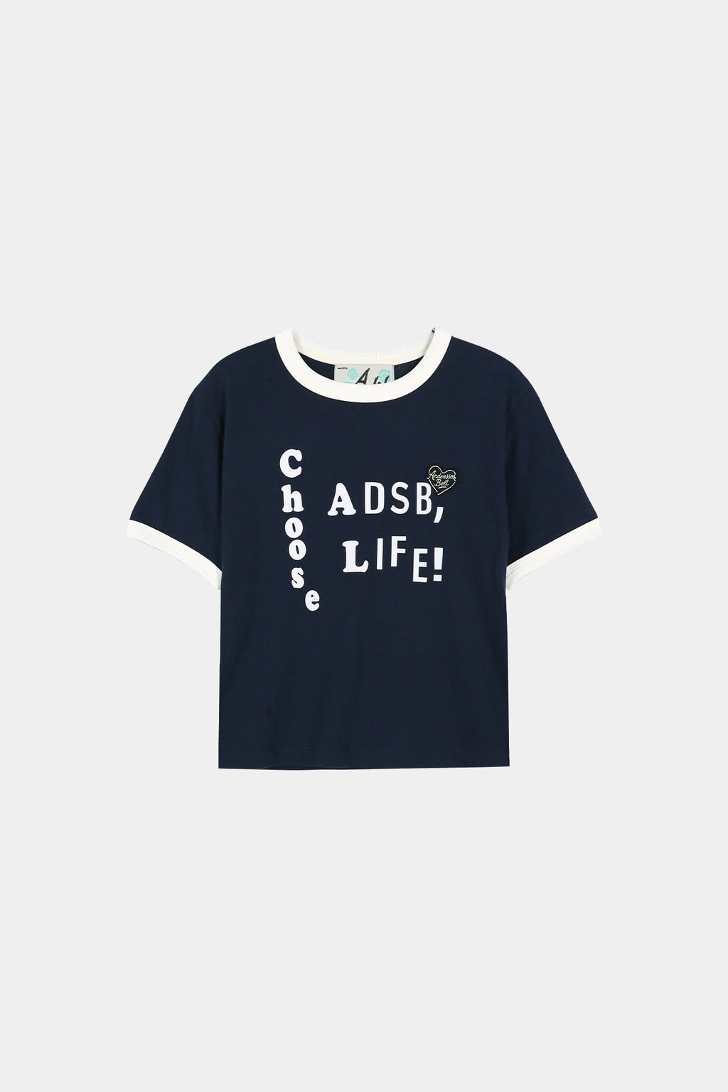 Andersson Bell - (essential) Adsb Flocking Baby Ringer T-Shirt (Navy) product image 6 | TRAB K-Fashion Australia